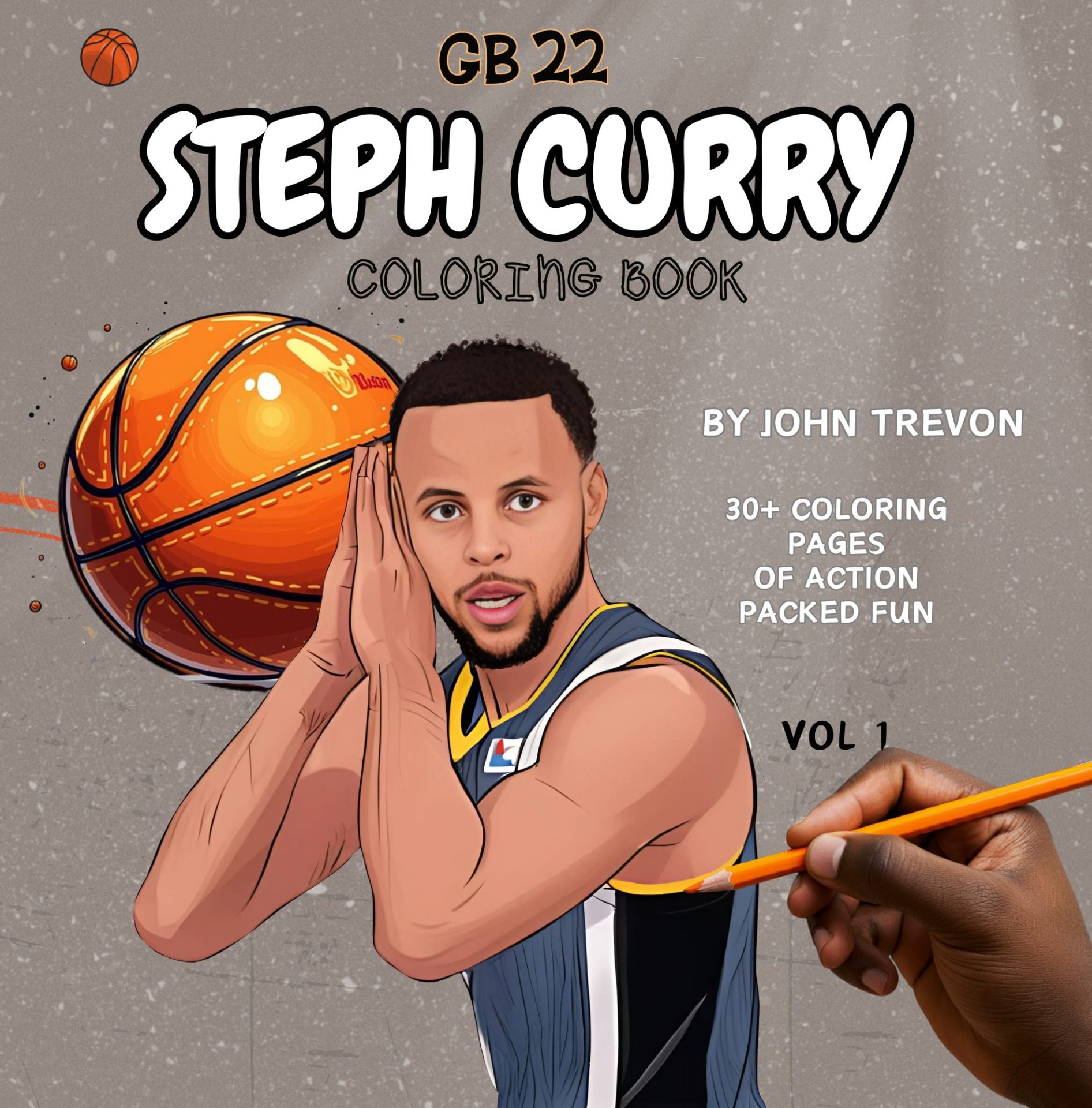 Steph Curry Coloring Book Book Cover Vol 1