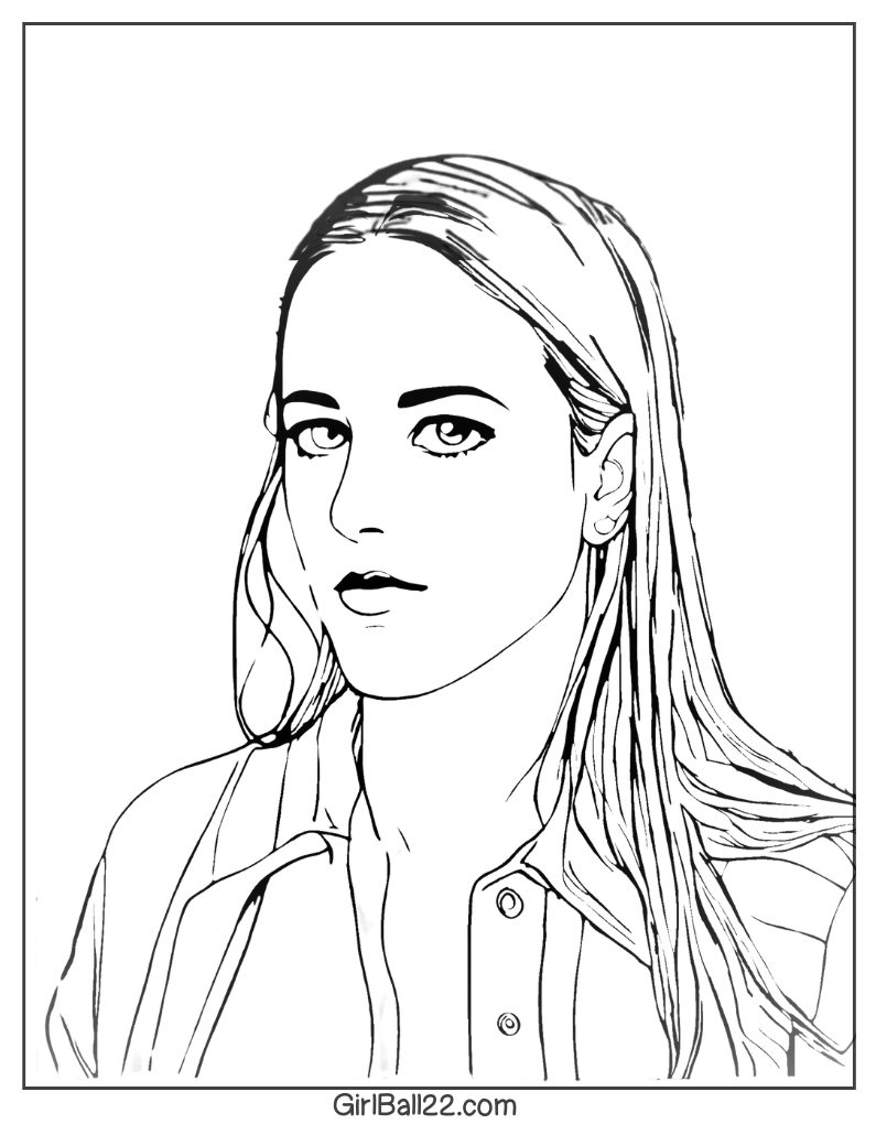 Easy Caitlin Clark Coloring Page Image
