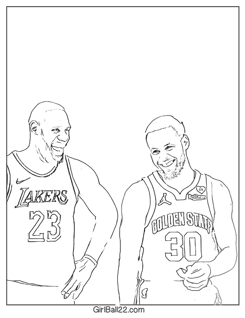 Steph Curry and Lebron James telling jokes during a break in the action